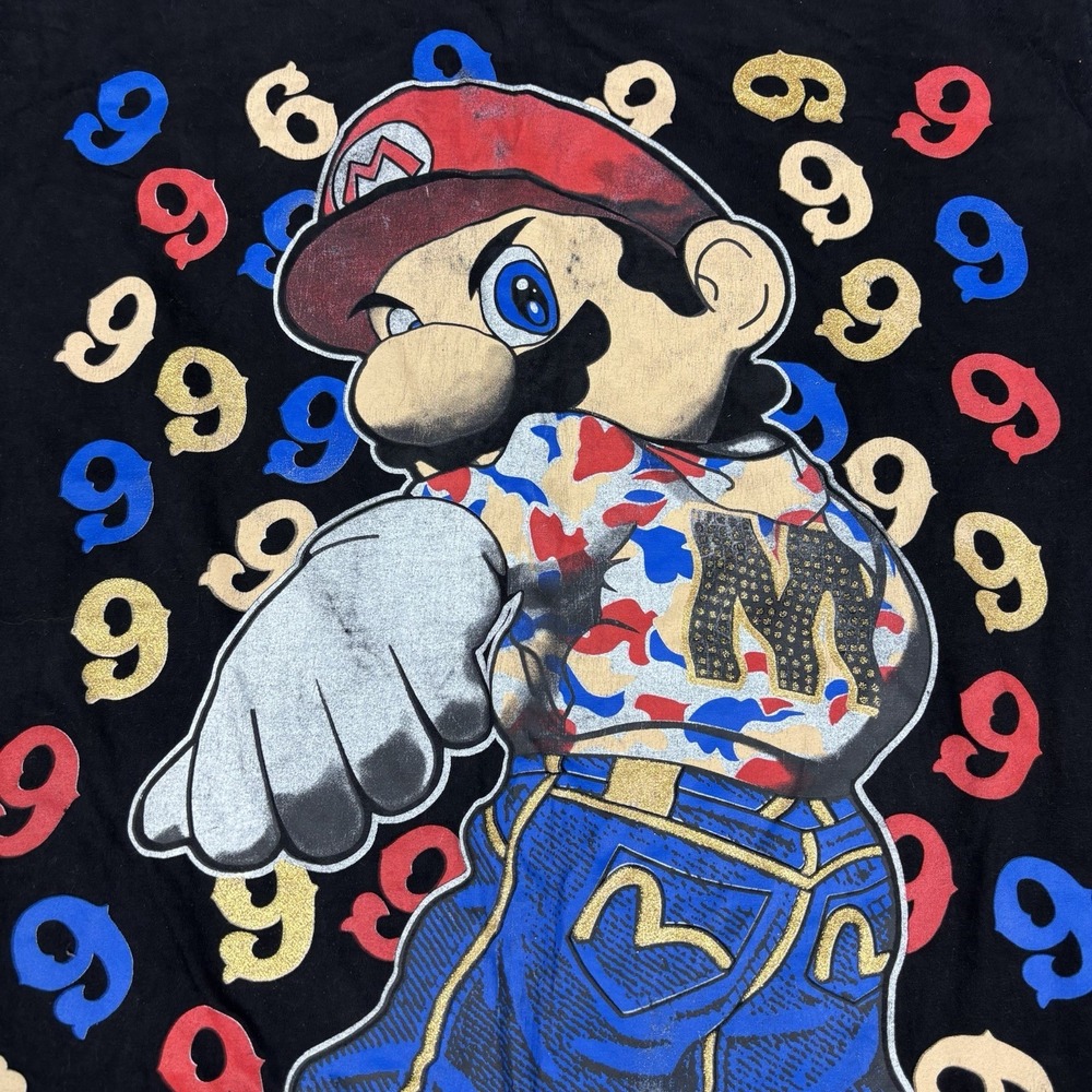Vintage Cypher Mario Graphic T Shirt Mens 2XL‎ Nintendo Hip Hop Y2K Streetwear